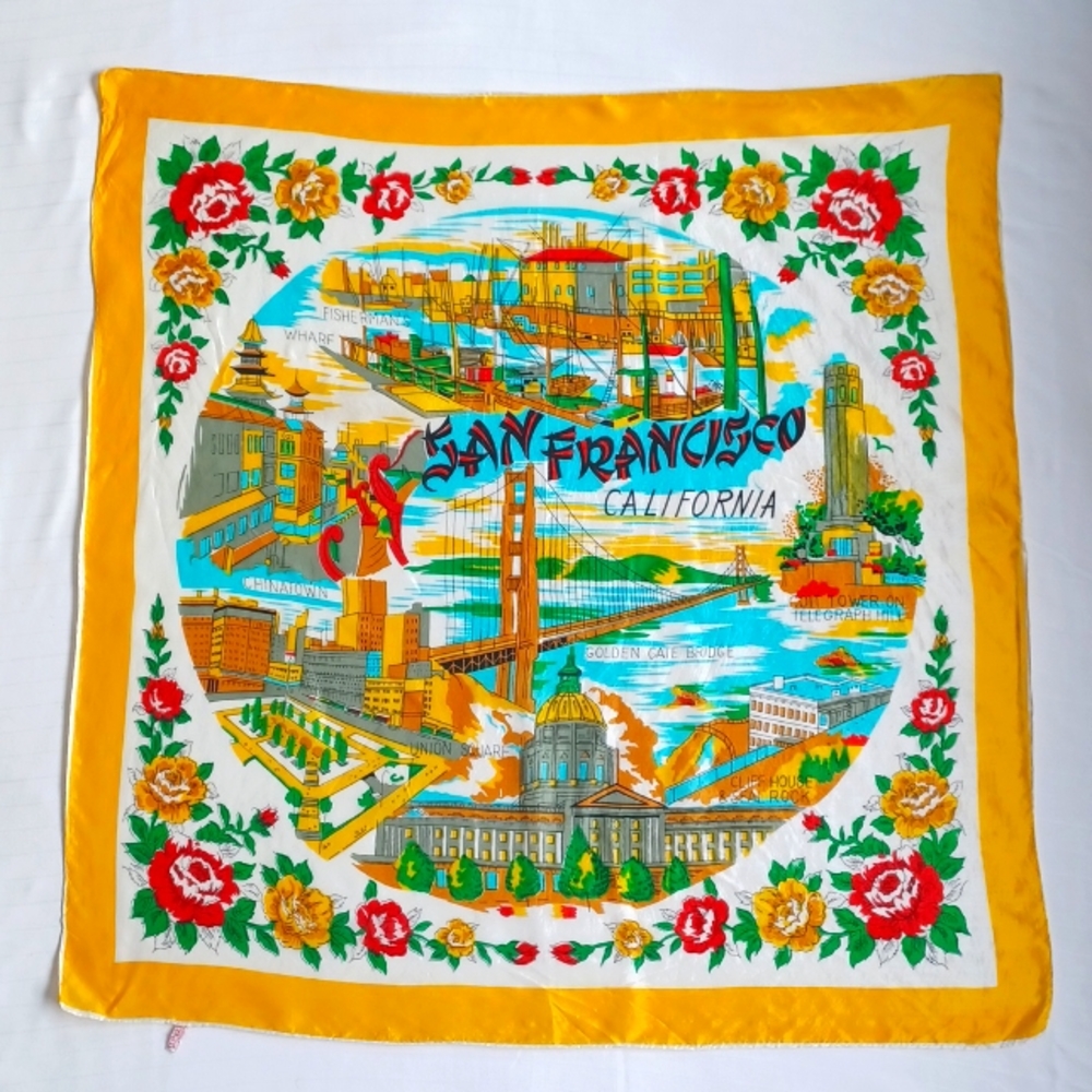 Vintage San Francisco Made In Japan Scarf